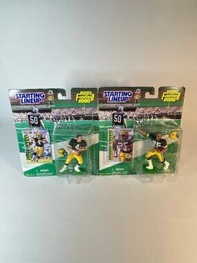 1999 Starting Lineup Brett Green Bay Packers Brett Favre and Dorsey Levens SET